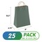 Kraft Paper Bags with Handles 8 x 4.75 x 10.5 Inch Pack of 25 Dark Teal Bags with Handles Recyclable Sturdy 150 GSM Kraft Bags Stylish and Classy Dark Teal Paper Bags with Handles Bulk